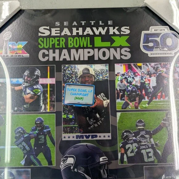 Seattle Seahawks Super Bowl LX Championship Plaque (16x20") *NEW* - Picture 2 of 6